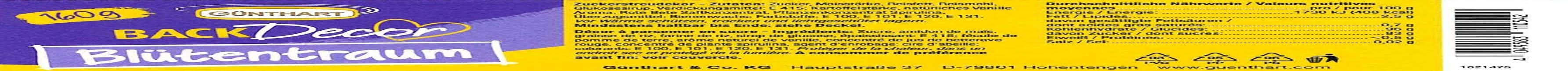 Günthart, sprinkles, 160 grame Naty Shop