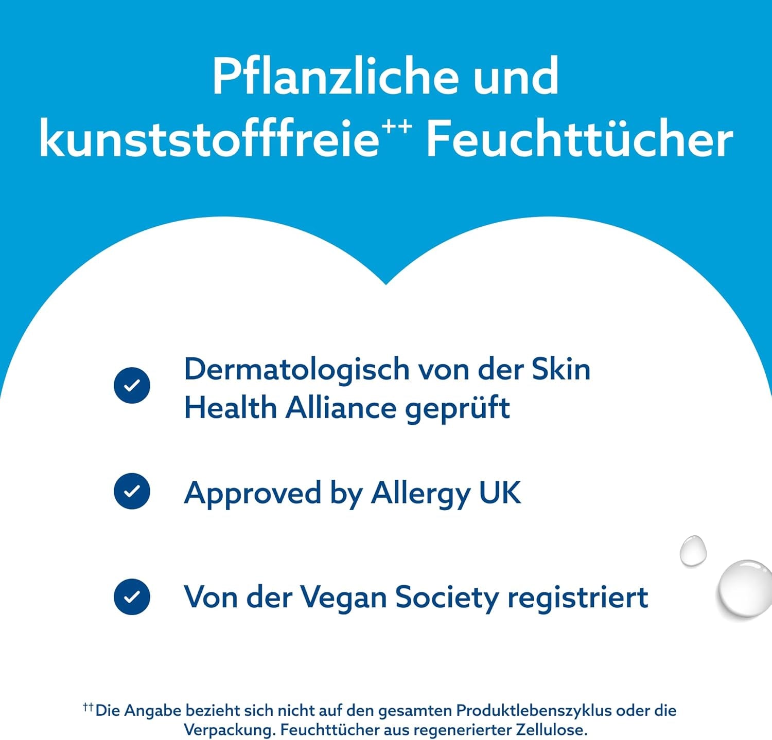 WaterWipes Sensitive+ vlhčené ubrousky pro novorozence a kojence, 360 kusů (6 balení), 3 v 1 čištění, péče, ochrana, 99,9 % vody, bez parfemace