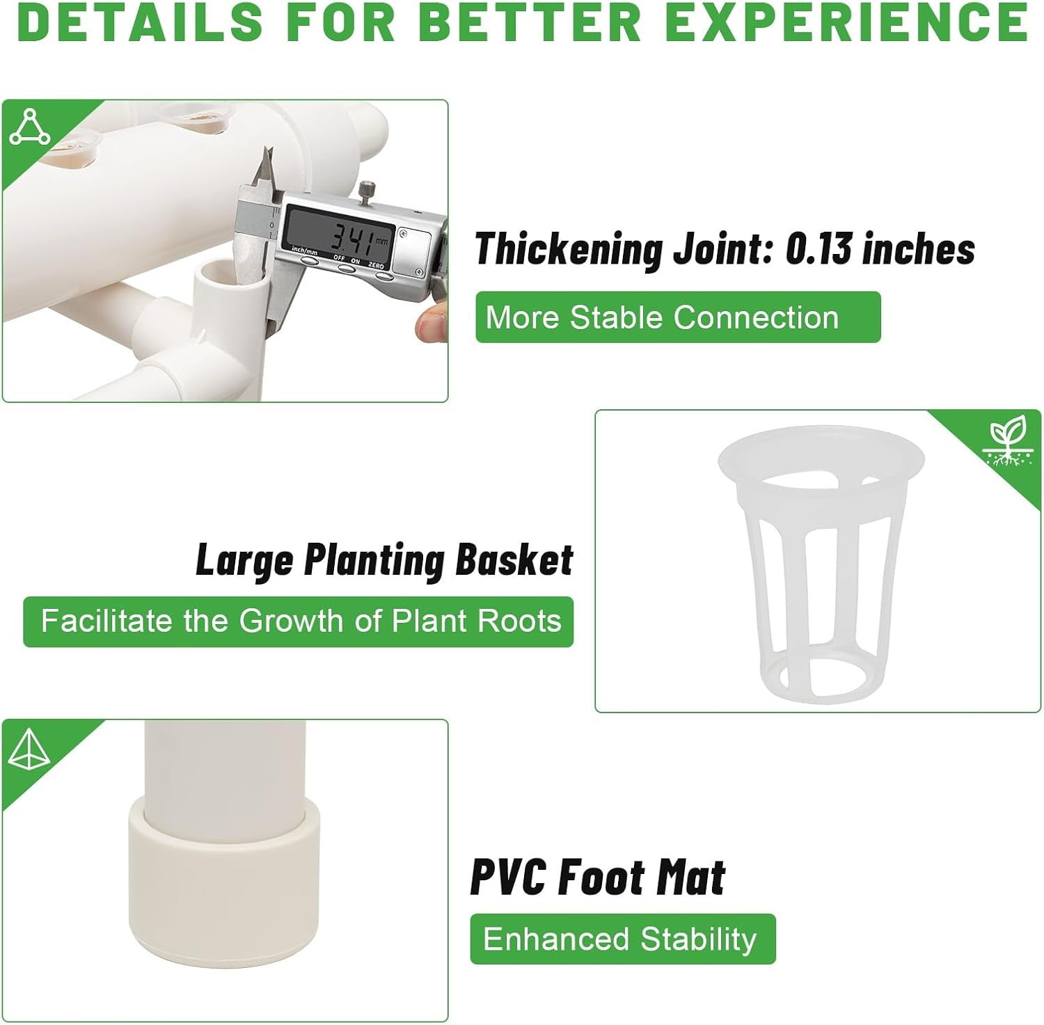 Sada pro hydroponické pěstování a hydroponický systém - Bezpůdní systémy pro pěstování rostlin | Obsahuje vodní čerpadlo | Časovač | Hydroponický systém pěstování zeleniny na vodní bázi (3 vrstvy, 108 míst)