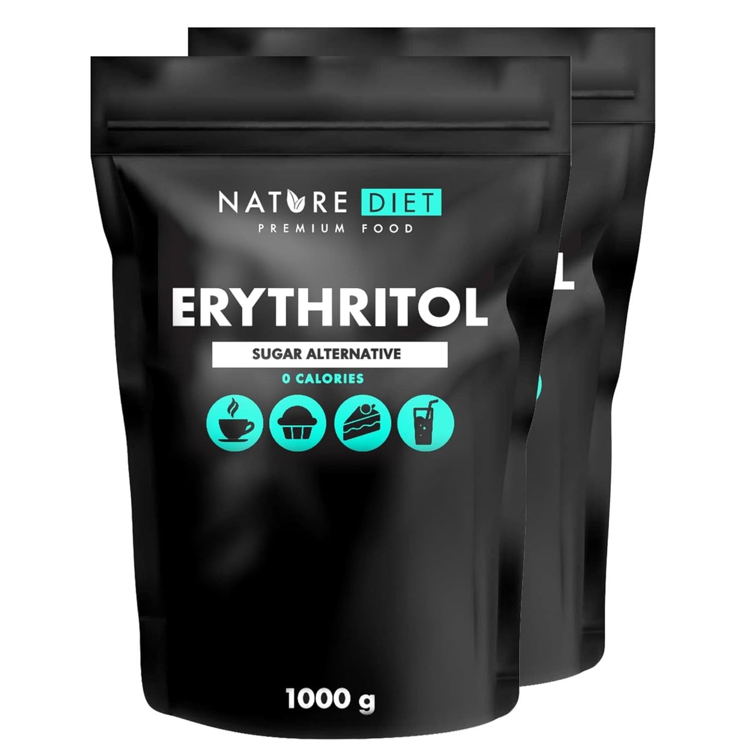 Nature Diet - Erythritol 2 X 1000 G | Přírodní sladidlo | Nula kalorií | Náhradní sladidla Naty Shop 2 x 1 kg