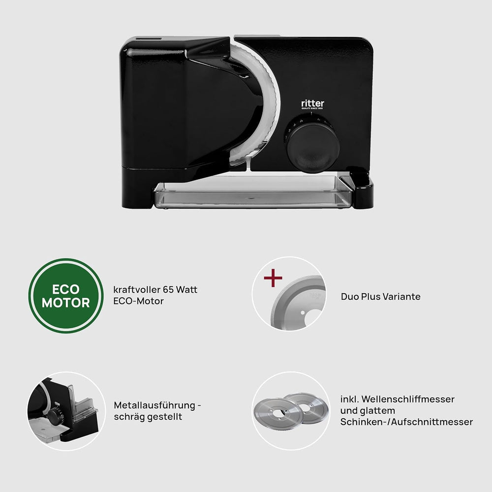 Ritter E 16 Duo plus Multifunkční elektrický stroj na krájení a řezání kovu s ekologickým motorem, vyrobený v Německu Drtiče a kráječe Naty Shop