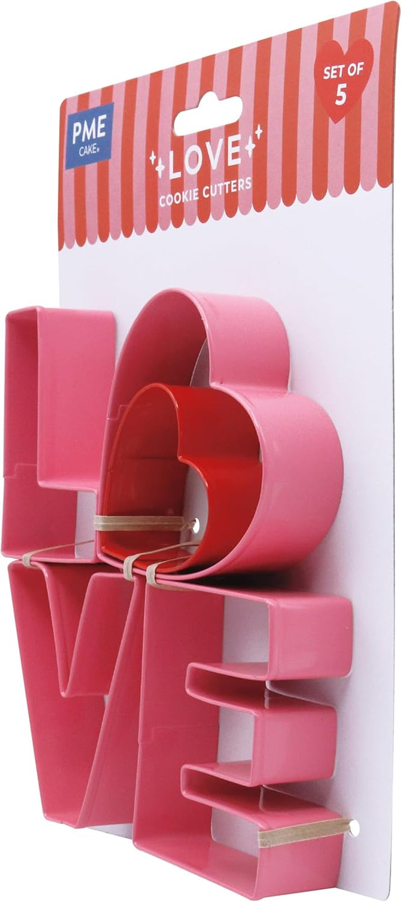 Set de 5 forme de biscuiți pentru Ziua Îndrăgostiților, IUBIRE