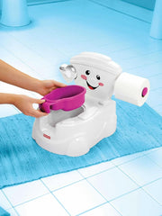 Fisher-Price Meine Erste WC, Baby Töpfchen, Mit Musik & Lustigen Sätzen, Tragbare Baby Toilette, Abnehmbarer Toilettenaufsatz, Deutsche Version, Ab 1 Jahr, P4326 Příslušenství Jídlo a kojení Bebe Naty Shop