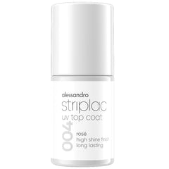 alessandro Striplac UV Top Coat Rosé - Světlé nehty odolné proti poškrábání až 15 dní - Lze použít s barvou i bez barvy - Technologie jemného odstraňování - Vegan - Růžová, Transparentní, 6,5 ml