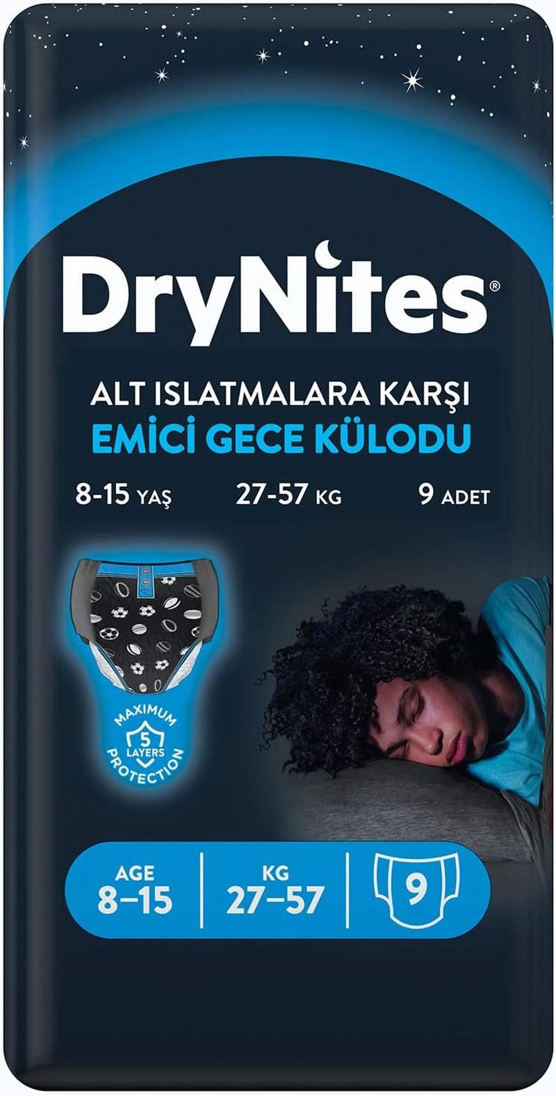 Huggies Drynites Super absorpční pyžamové kalhoty Chlapecké spodky 8-15 Balení 9 Maminka a miminko Naty Shop