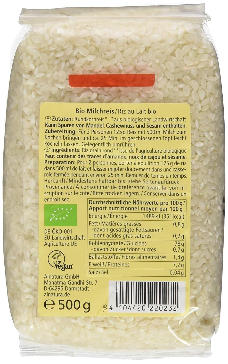BIO rýžový nákyp, 500g