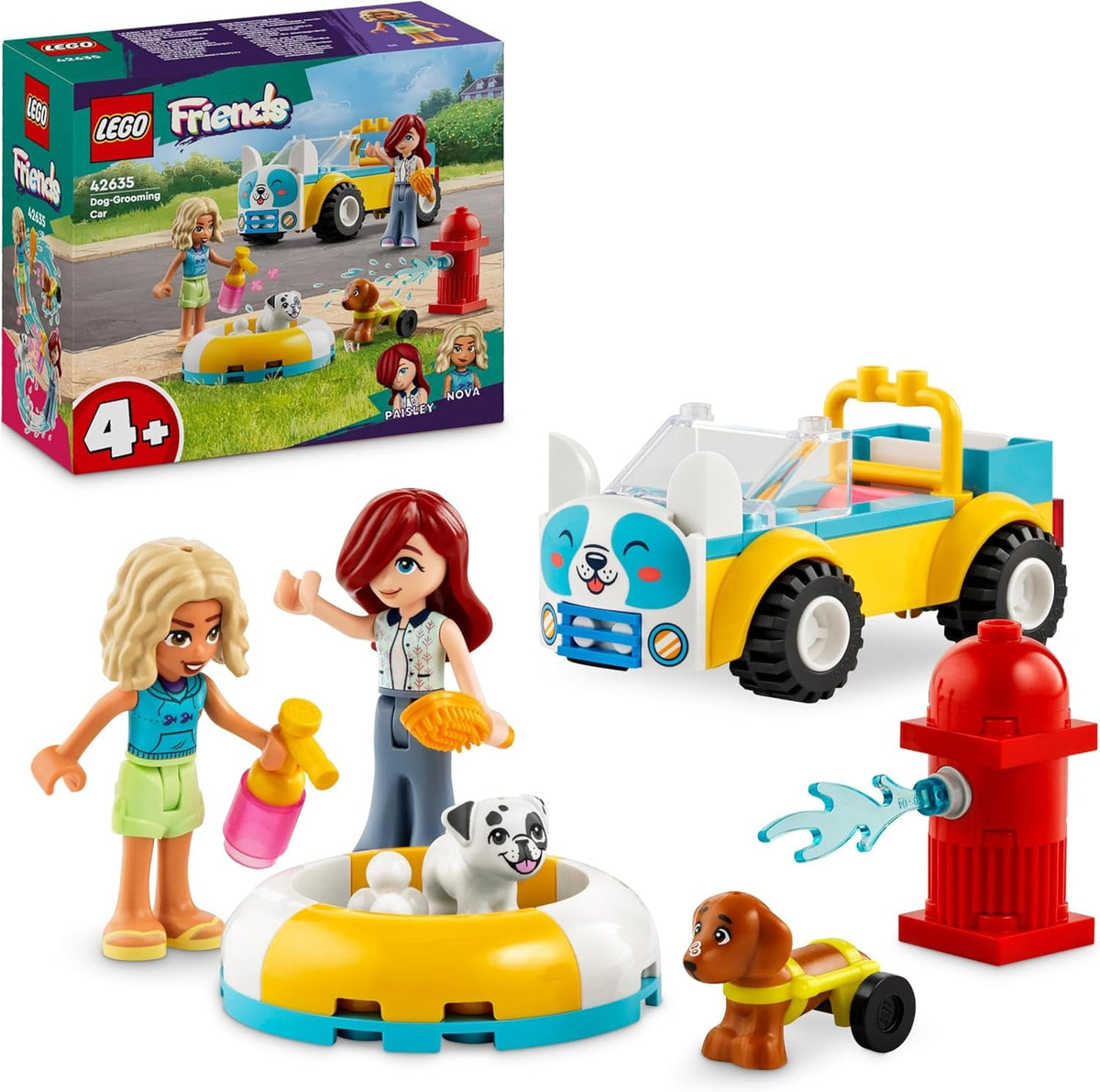 LEGO Friends Mobilní psí salon, Hrací souprava pro předstírané zvířátko, dětská hračka pro 2 figurky a 2 psy pro dívky a chlapce 4 roky, Sada na stříhání psů 42635 Stavebnice Besuche den LEGO-Store Výchozí název
