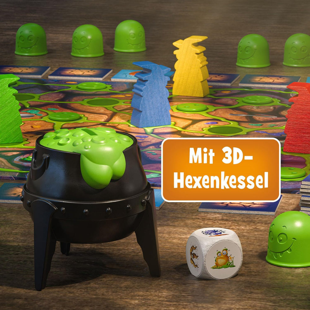 Kosmos 683498 Pavoučí jed a žabí sliz: Co je v kotli? Zábavné pexeso pro 2-4 hráče, desková hra, hra pro děti od 6 let.