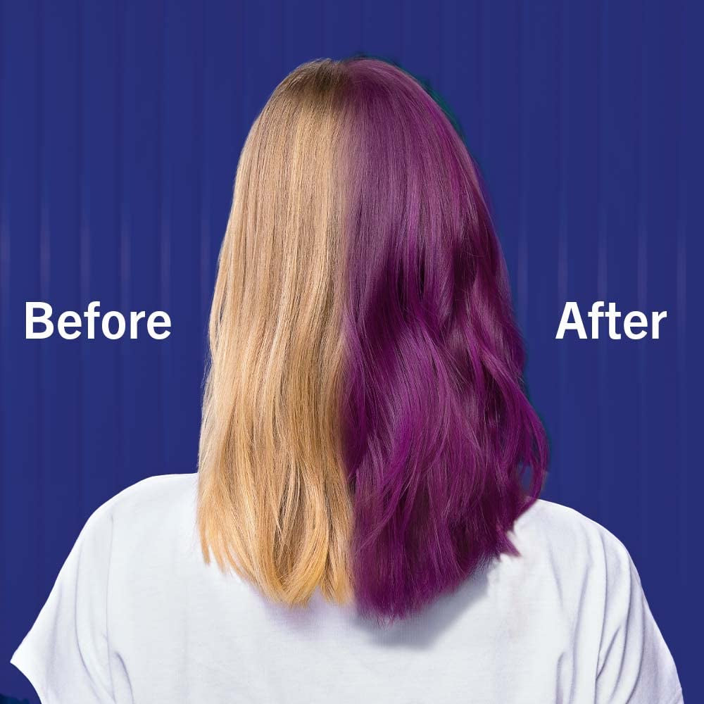 Mască de păr Live Color & Care, 5 minute de spălare, îmbunătățire temporară a culorii, durează până la 6 spălări - Velvet Plum, 150 ml Vopsea pentru par Naty Shop