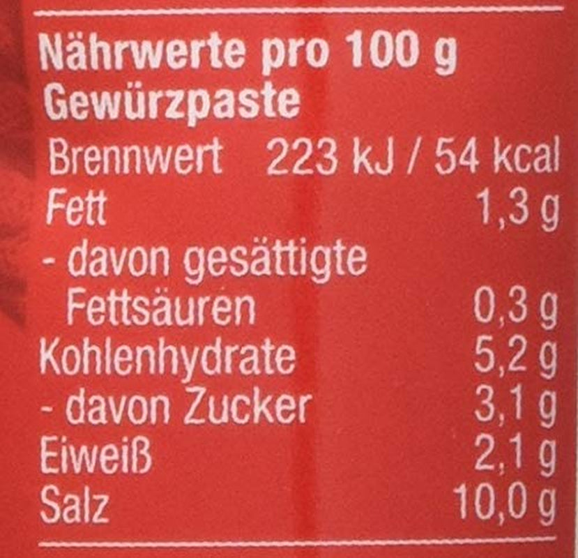 Fuchs Gewürze – chilli Gewürzpaste, vollmundig piquantes Aroma, Paste zum Würzen von scharfen Soßen, Fleisch-Gerichten oder Suppen jeglicher Länder-Küchen, 65 g