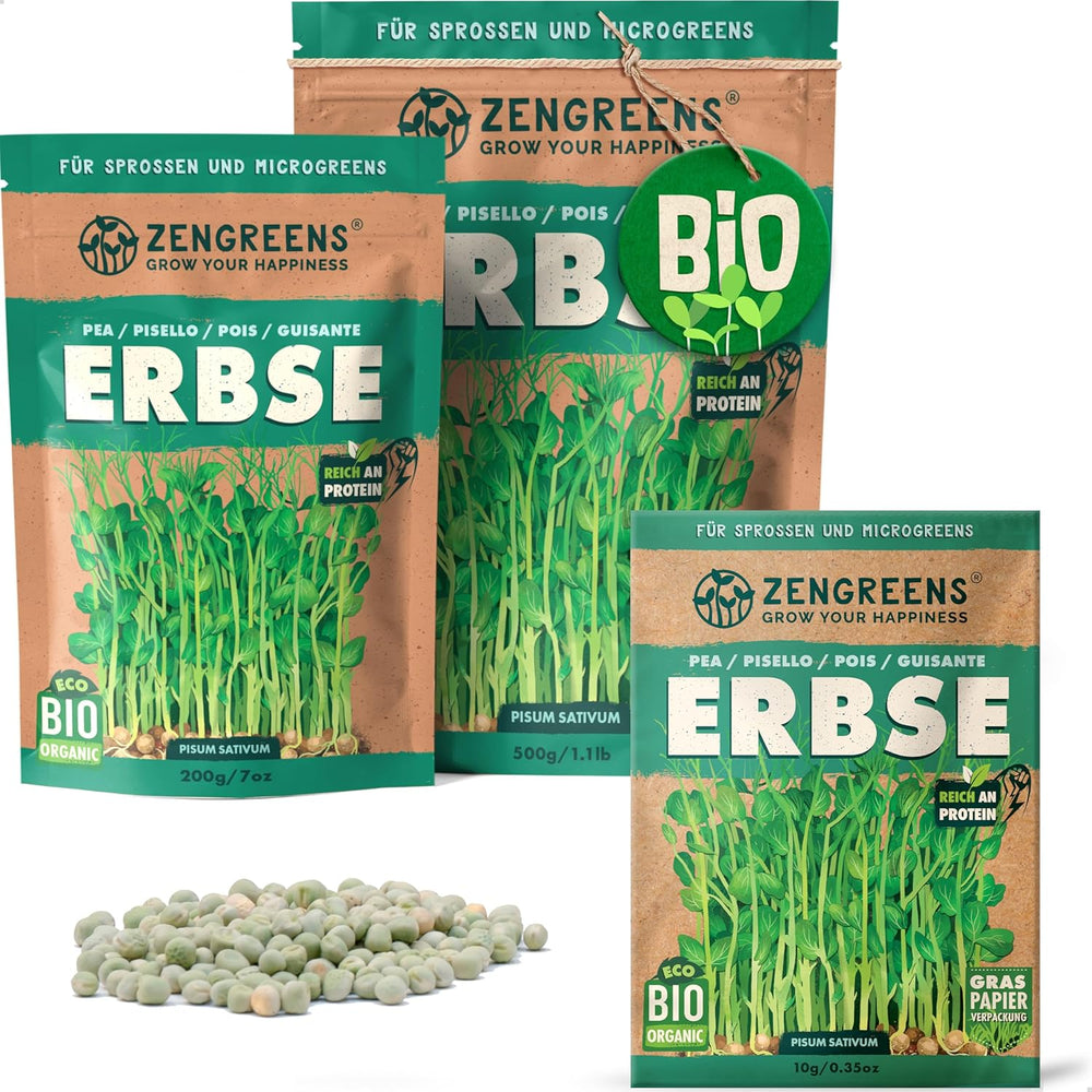 Bio Sonnenblumen Samen - Wähle Zwischen 10G, 200G Und 500G - Sonnenblume Mit Keimrate Von Über 97% - Keimsprossen - Sonnenblumensamen Zum Sprossen Ziehen - Wiederverschließbare Verpackung