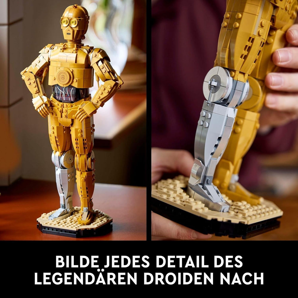 LEGO Star Wars C-3PO B, sestavitelný droid, model ke sbírání, sestavení a vystavení, tip na nostalgický dárek pro dospělé a fanoušky, sběratelský kousek, fantasy sada 75398 stavebnice Besuche den LEGO-Store