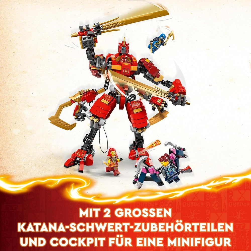 LEGO NINJAGO Sada Kai's Ninja lezeckého robota, Hračka Ninja se sestavitelnou akční figurkou a 4 minifigurkami, Dětská dobrodružná sada, Dárek k narozeninám pro 9leté chlapce a dívky 71812 Stavebnice Beuche den LEGO-Store