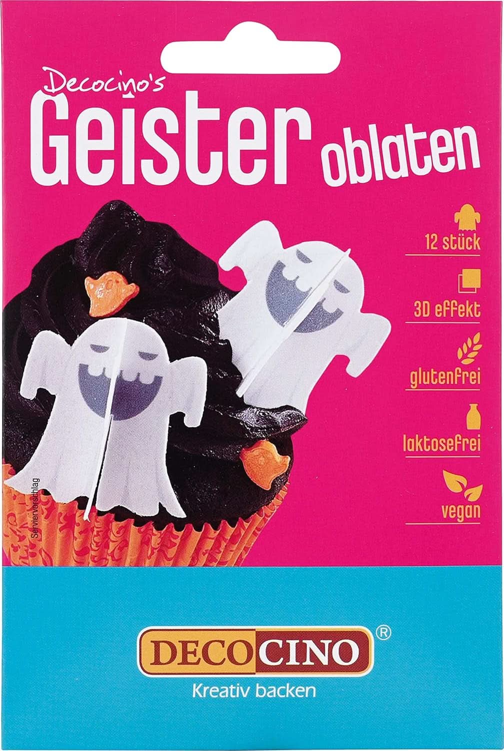 DECOCINO Halloween, vafe comestibile sub forma de pânze de păianjen cu efect 3D, 12 bucati Sprinkles Naty Shop Fantome