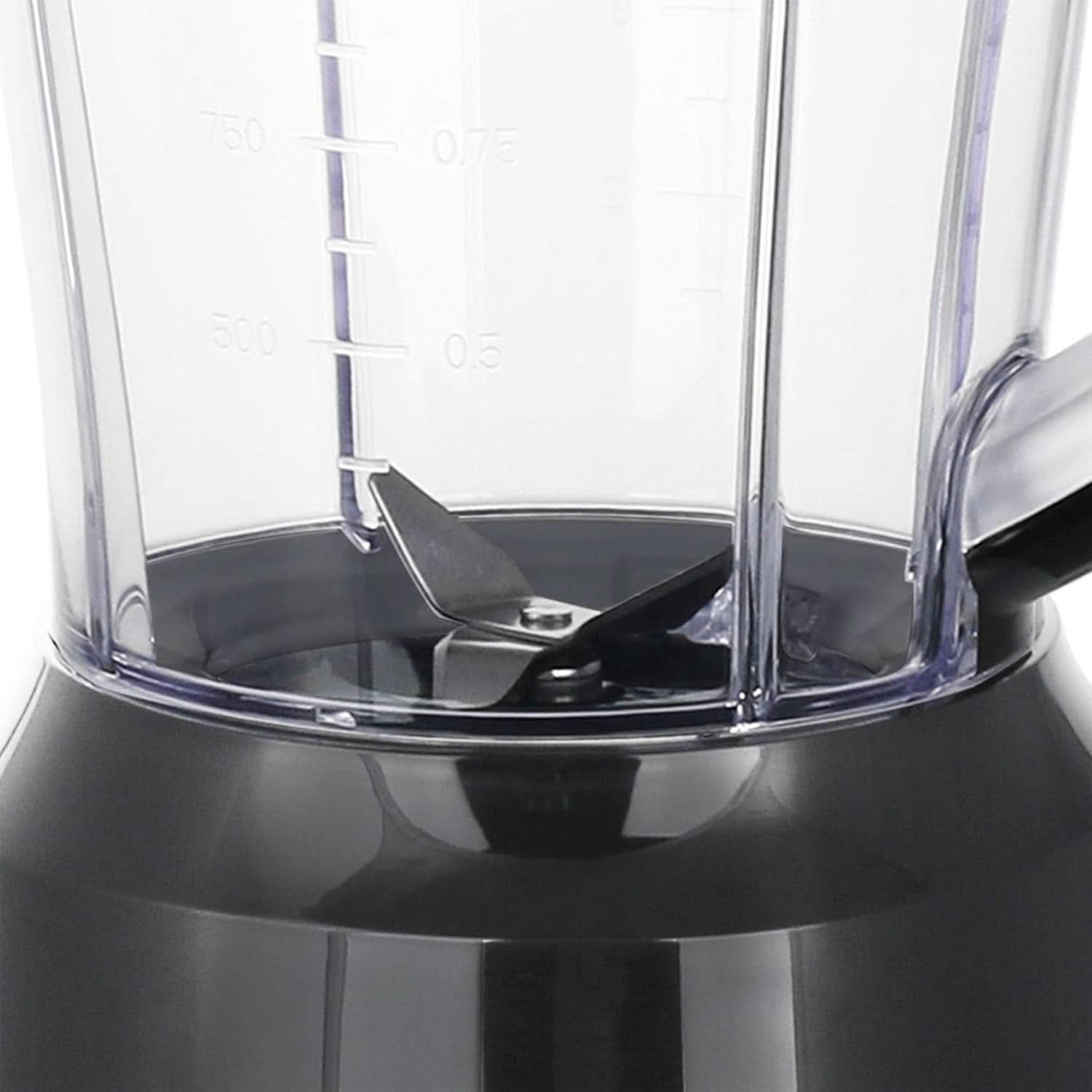 Emerio Standmixer BPA Frei Crush Ice Funktion 1,5 l Behälter 2 Geschwindigkeiten + Pulse Funktion Messereinheit Aus Edelstahl Sicherheitsschalter Geschirrspülgeeignet 500 Watt BL-12816.8 Schwarzp.