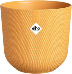 elho Jazz Round Mini 7cm - Ghiveci de flori de interior - Plastic 100% reciclat - Ø 7 x H 6,5 cm - Galben/Chihlimbar