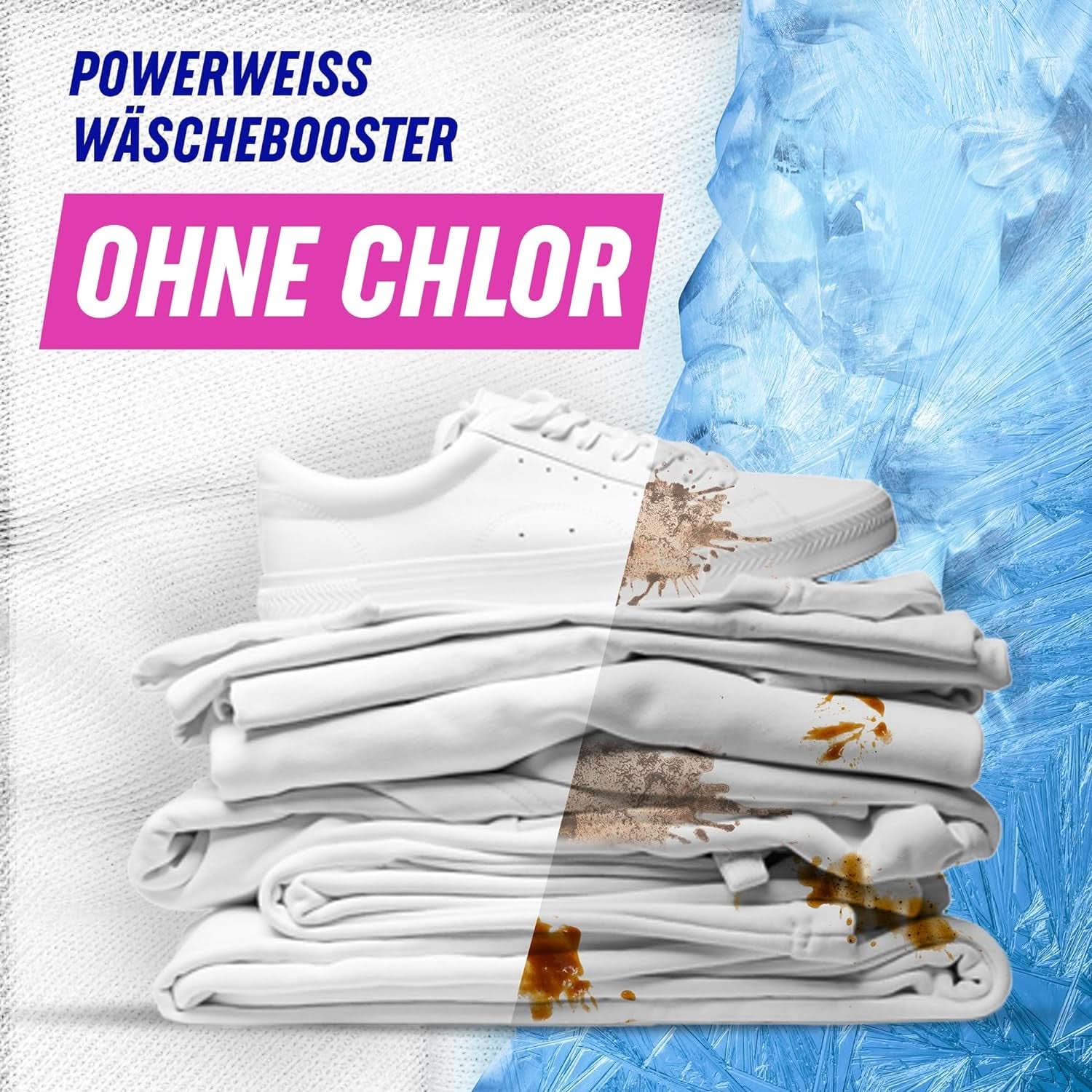 Vanish Oxi Action Powerwhite Powder - 1 X 1,125 Kg - pudră de îndepărtare a petelor și de îmbunătățire a rufelor fără clor - pentru rufe albe Detergenti Rufe Naty Shop