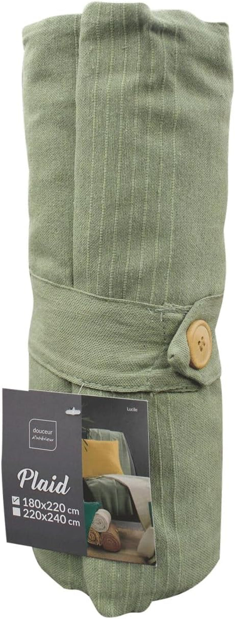 Douceur D'Intérieur, Deka (220 X 240 Cm) Lucile Curry, Polycotton, Unicolor Postele a deky Douceur d'Intérieur Sage 180 X 220 Cm