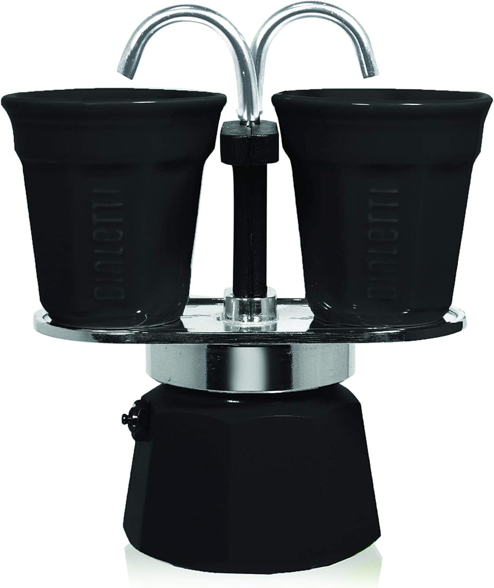 Bialetti - Mini Express Kandisky: Set Moka include aparat de cafea pentru 2 cești (90ml) + 2 cești de espresso, roșu, aluminiu