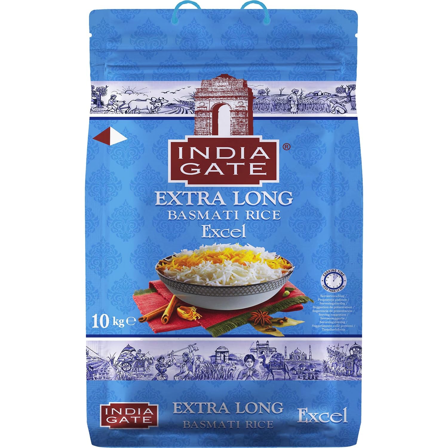 INDIA GATE Premium Basmati rýže – Jemná dlouhozrnná rýže, aromatická, z Indie, jemná dlouhozrnná (1 x 5 kg)