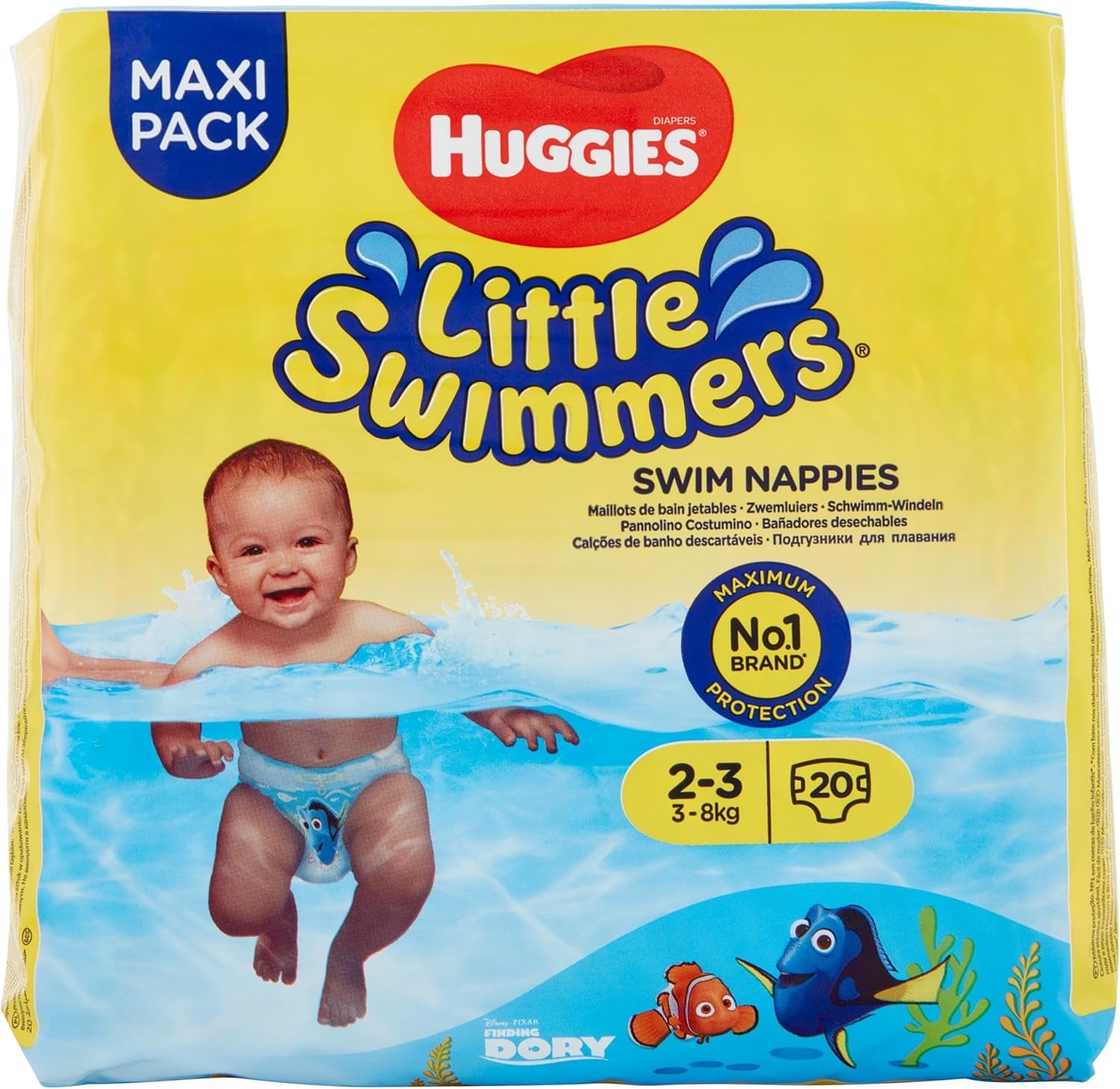 Plenky Huggies Little Swimmers, velikost 2-3 (3-8kg), 1 balení (1 x 20 kusů)