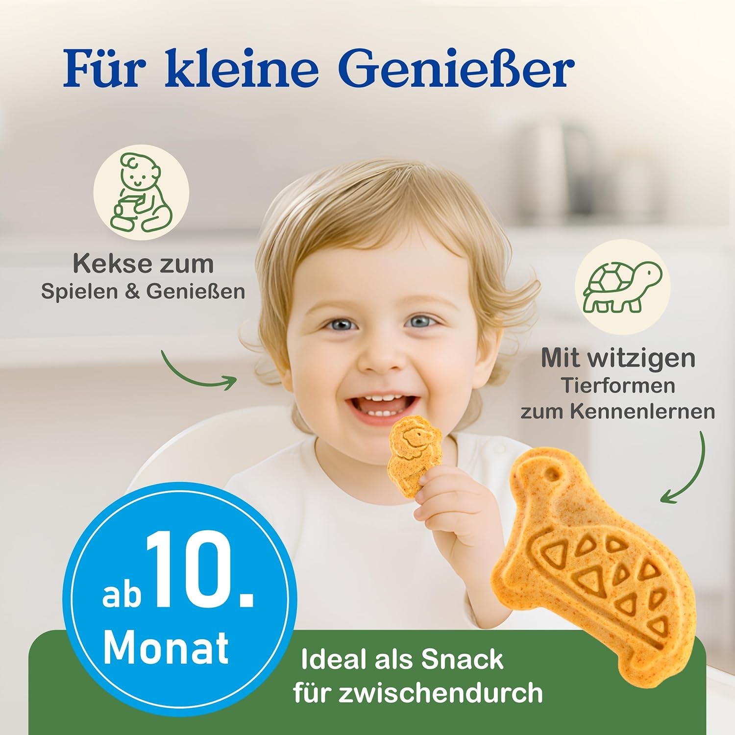 Alete Organic Crunchy Biscuits with Alac (4 x 125g) - Křupavé Alac sušenky pro kojence, bez palmového oleje, od 10 měsíců