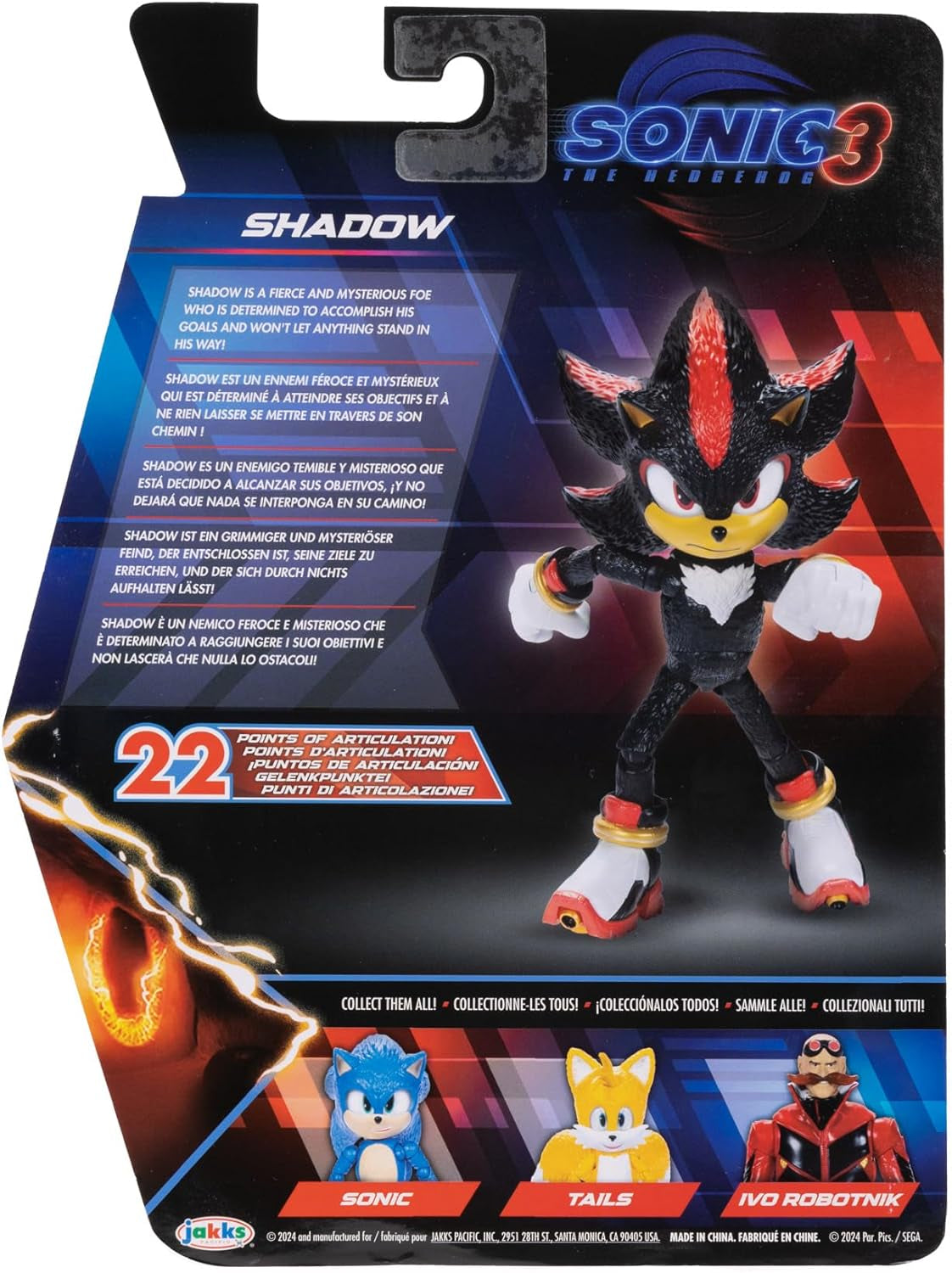 Sonic 3 Movie 12,7 cm Akční figurky Shadow Akční figurky Naty Shop