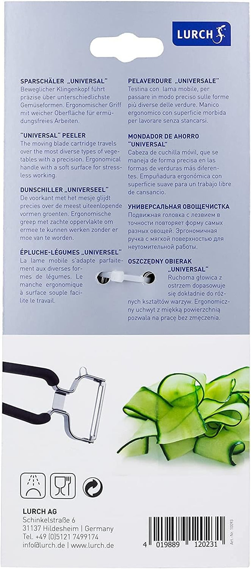 Škrabka na brambory Lurch Economy Nerezová škrabka na brambory s čepelí Škrabka na nábytek Naty Shop