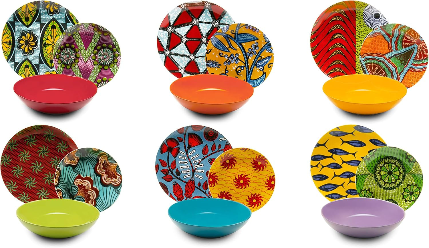 Sada nádobí Excelsa Africa 18 kusů, porcelán a keramika, vícebarevný Naty Shop
