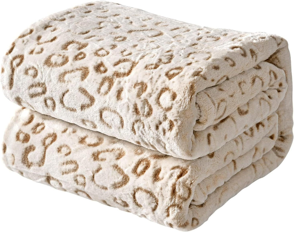 FY FIBER HOUSE flanel fleece throw, pătură din microfibră cu imprimare 3D ghepard, 228 X 274 cm, violet Plapumi si pilote Naty Shop Maro 40 "X50"