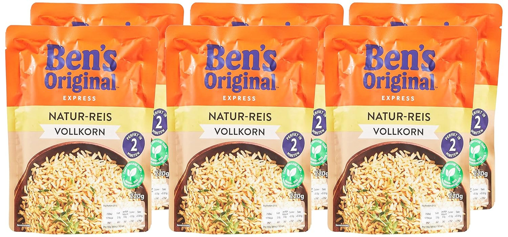 BEN'S ORIGINAL™ natural expresní rýže 6 x 220 g