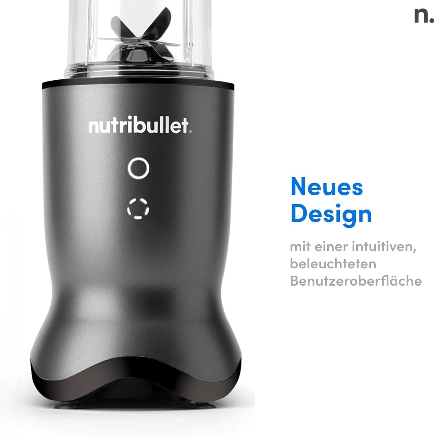 Osobní mixér Nutribullet, mixér Der Leistungsstärkste Für Eine Portion, 1000 Watt Und Leiser Motor, 900 ml Becher Aus Tritan Renew, Leuchtende Touch Bedienknöpfe, Dunkel Grau Bucatarie Naty Shop