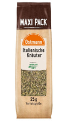 Ostmann Gewürze - Italienische Kräuter gerebelt | Středomoří Kräutermischung zum Würzen von Tomatensauce, Gemüse- und Fleischgerichten | 25 g ve Vorteilsbeutel