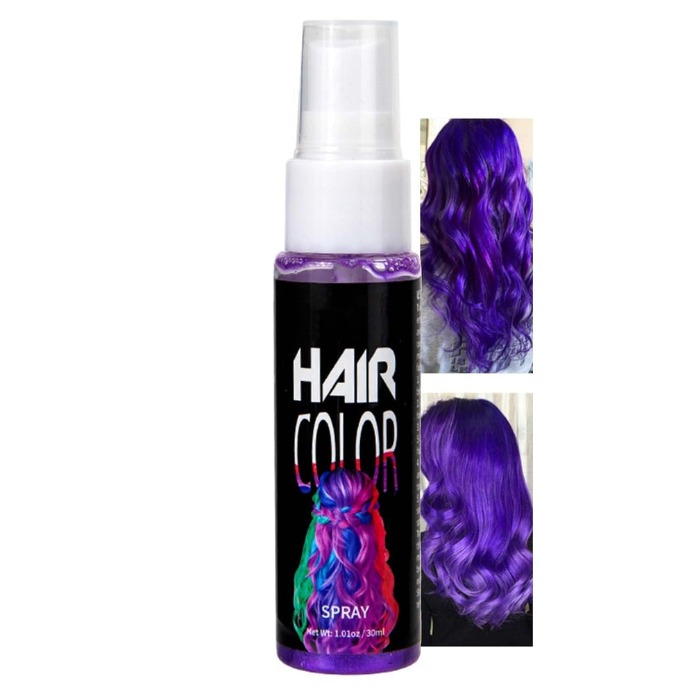 Culoare spray pentru păr, Vopsea de păr temporară spray roșu, Vopsea de păr colorată roșu, Vopsea de păr lavabilă, Spray de culoare pentru păr roșu viu, Vopsea de păr instant, Vopsea de păr pentru carnaval, Halloween, Cosplay, Party Vopsea pentru par Naty Shop Violet 30 Ml (1 pachet)