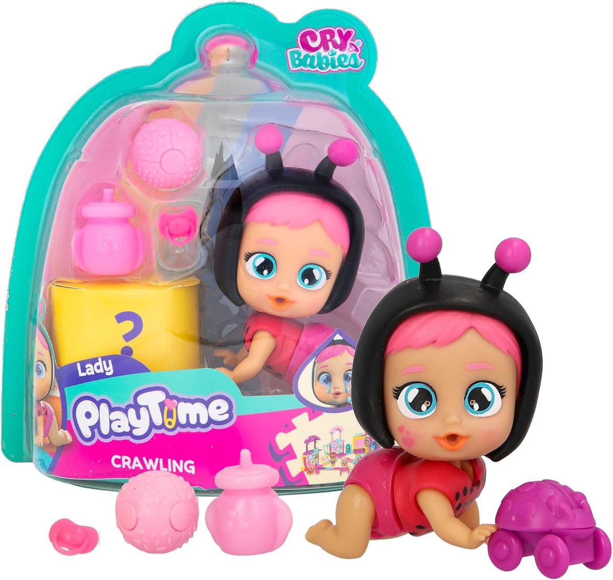 Cry Babies Playtime Day Care Lady, Puppenhaus Day Care Baby mit einem großen interaktiven Zubehör, sie weinen echte Tränen, Werden zufällig gesendt, for Kinder 4 bis 6 years