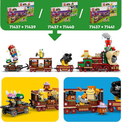 LEGO Super Mario Express Bowser Train Kids Adventure Playset with Hammer Brother 2 Gumbas a 2 Parapunctures Dárek pro Nintendo pro chlapce a dívky 71437 Stavebnice Besuche den LEGO-Store