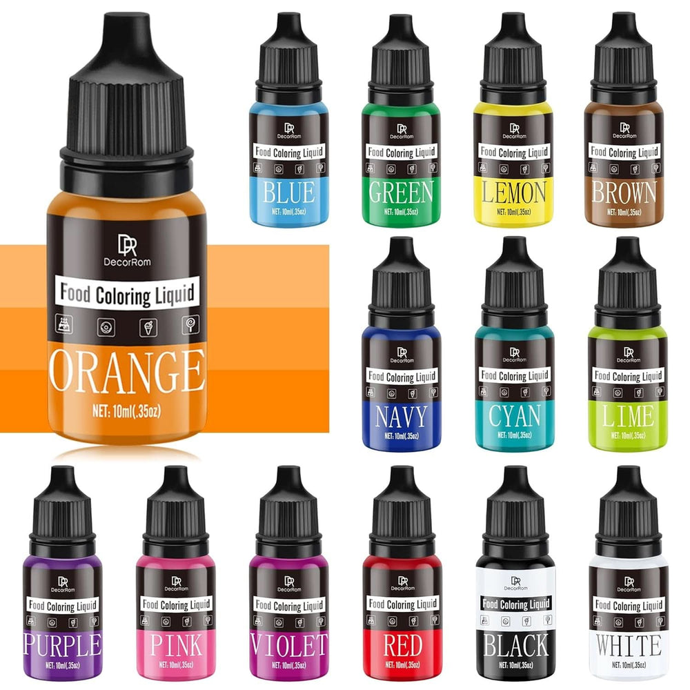 Tekuté potravinářské barvivo, 10 ml Naty Shop 10 ml (sada 14 kusů)