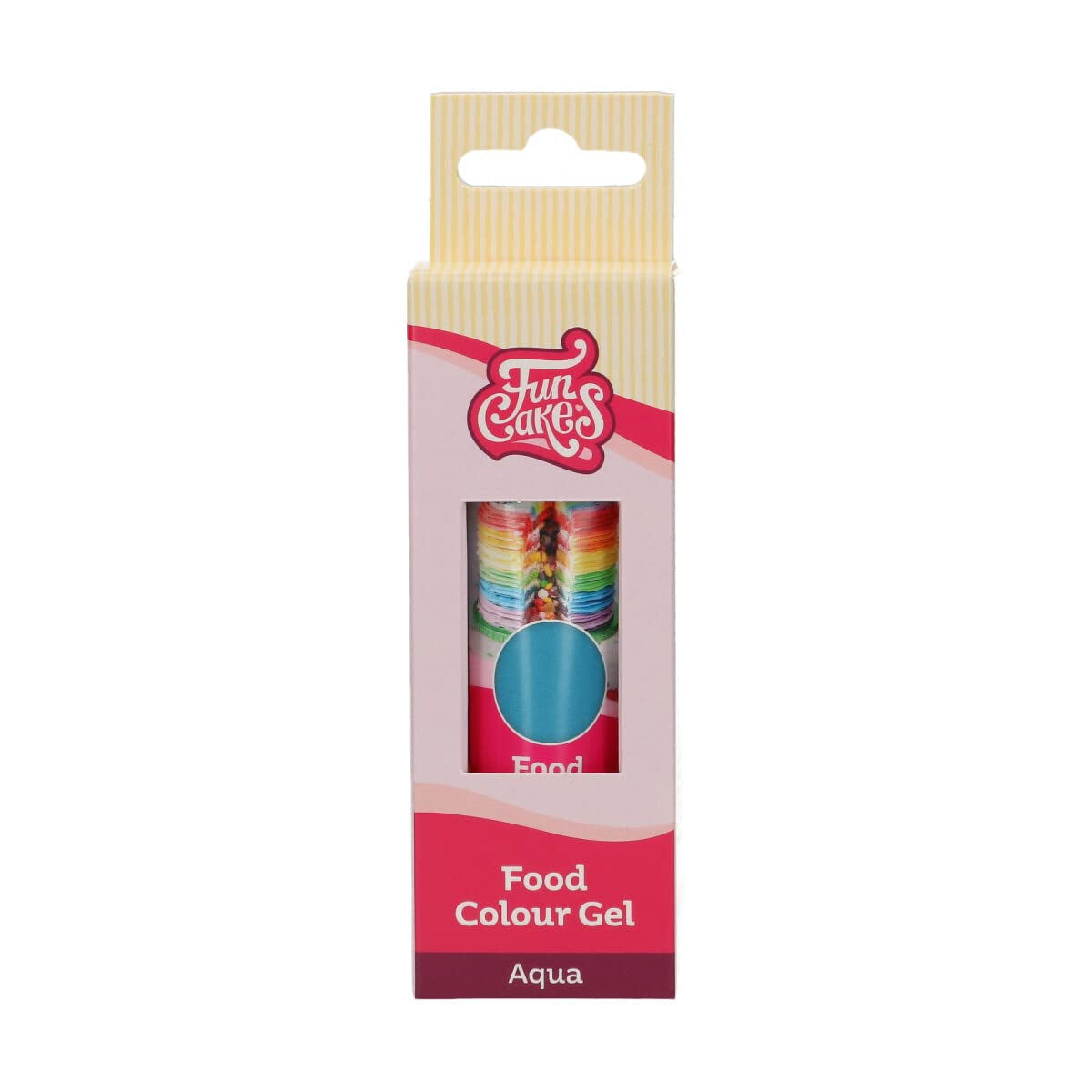 Funcakes Food Color Gel Aqua: Colorant alimentar foarte concentrat pentru aluat, cremă, fondant și marțipan. Dozare ușoară. Picătură individuală pentru a crea culori vibrante. Halal. 30 g.