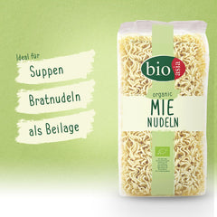 BIOASIA Bio Mie Noodles, pšeničné nudle bez vajec, připravené rychle a snadno, vegetariánské (8 x 250 g)