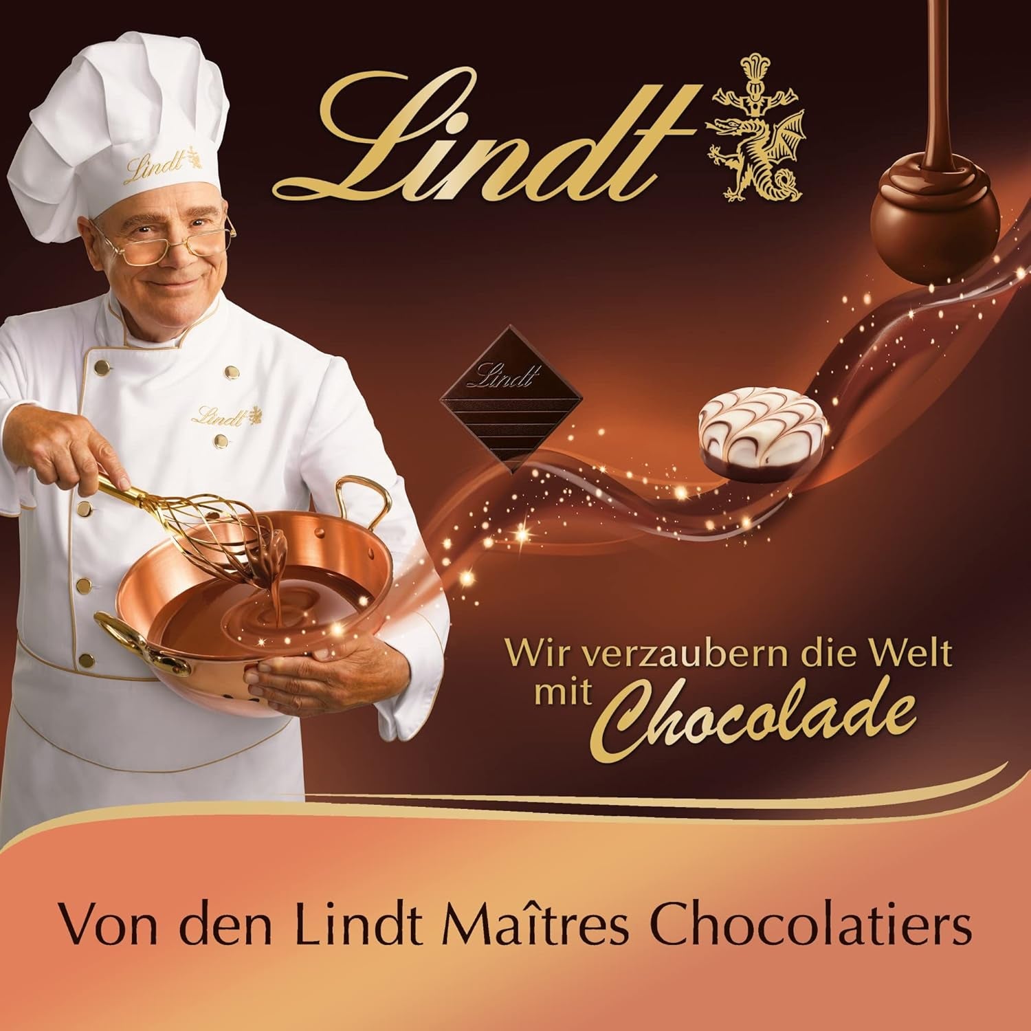 Lindt Čokoláda | Krabička na kreolské pralinky | 100 g | 9 pralinek ve 4 lahodných sortimentech, vyrobených ze 100% jemného kakaa, bez alkoholu | Čokoládová dárková sada