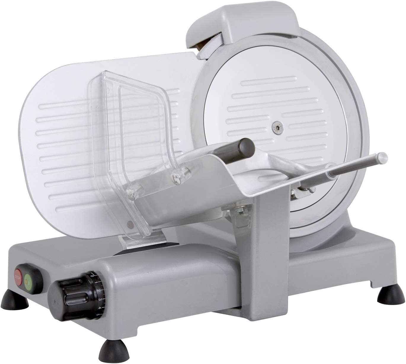 90018 Luxury 22 GS, elektrický kráječ, hliník, stříbrná/černá Kráječe a kráječe Naty Shop Silver / Black Luxus Gs 22 Cm