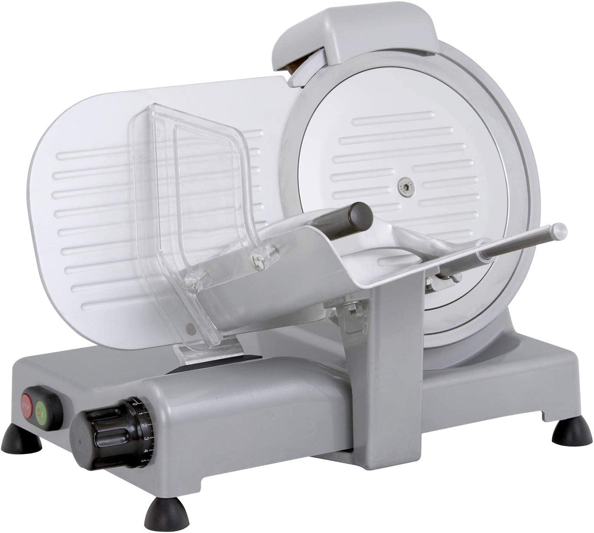 90018 Luxury 22 GS, elektrický kráječ, hliník, stříbrná/černá Kráječe a kráječe Naty Shop Silver / Black Luxus Gs 22 Cm