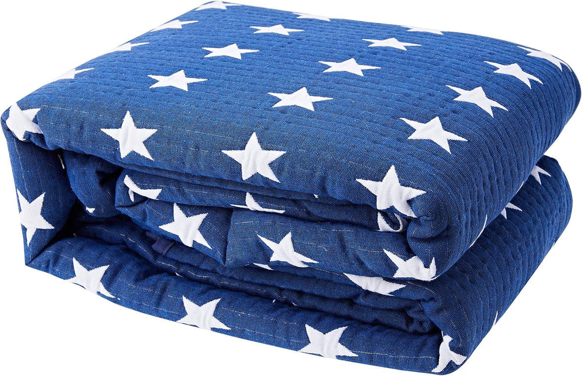 VIALMAN přikrývka na postel Sofia 10 king size bed | hvězdná deka | rozměr přikrývky 250 X 270 cm | přehoz na postel a pohovku tmavě modrá Postele a přehozy Besuche den VIALMAN-Store Námořnická modrá 250 X 270 Cm