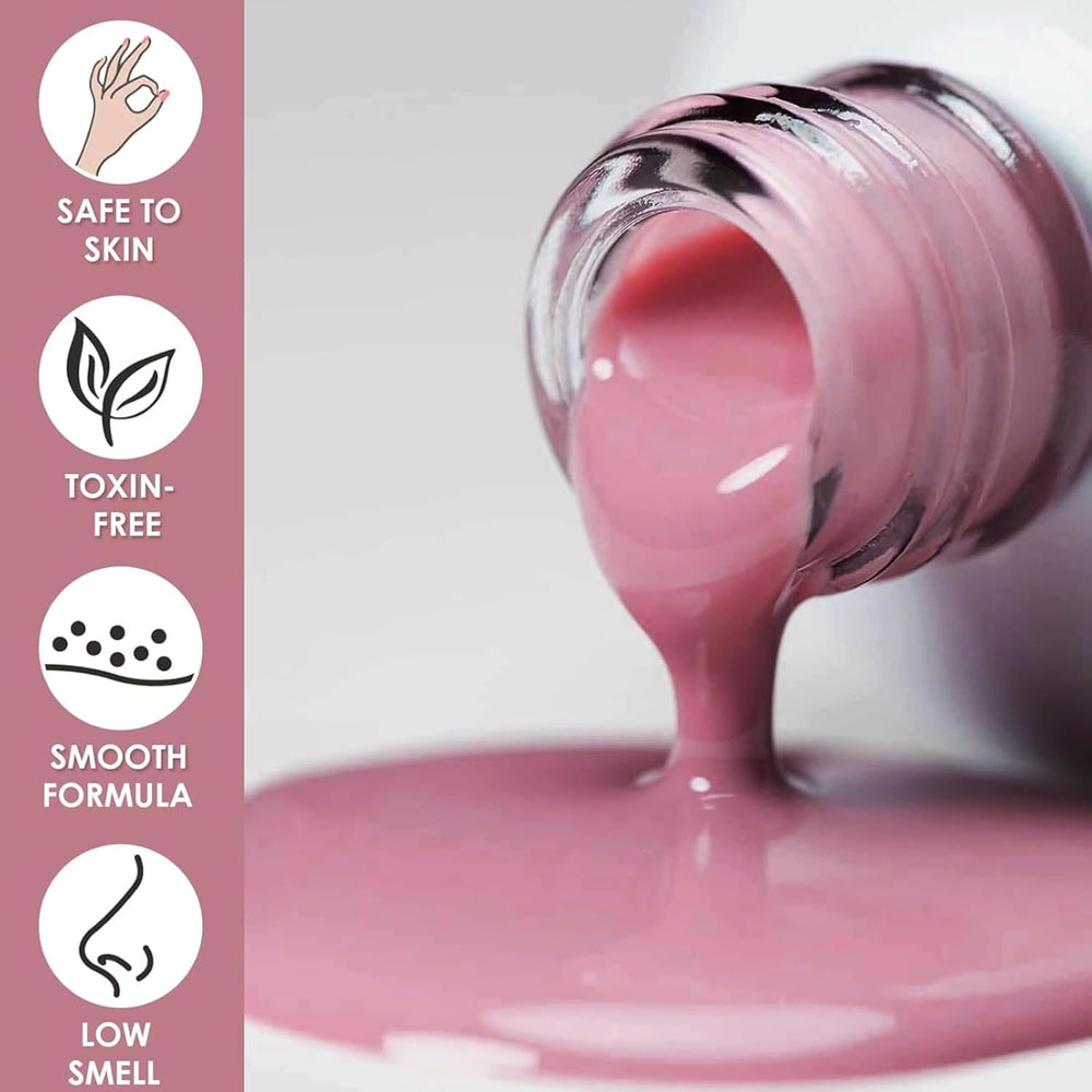 4dílná sada laků na nehty – rychleschnoucí, dlouhotrvající lak na vodní bázi – lak na nehty s vlastním designem nehtů (4dílná sada Nude Normal Style)