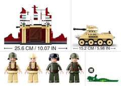 WWII - Kampf um Stalingrad (479 Teile), Spielset, Steckbausteine, mit Spielfigur, für Kinder ab 4 Jahren