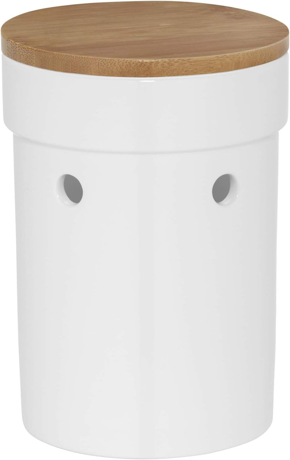 Cutie de pâine Kela cu găuri de ventilație, cutie de pâine ceramică, SALENA, vas de pâine, alb, 36,5 x 23,5 x 14 cm Cutii depozitare alimente Naty Shop Oală de usturoi