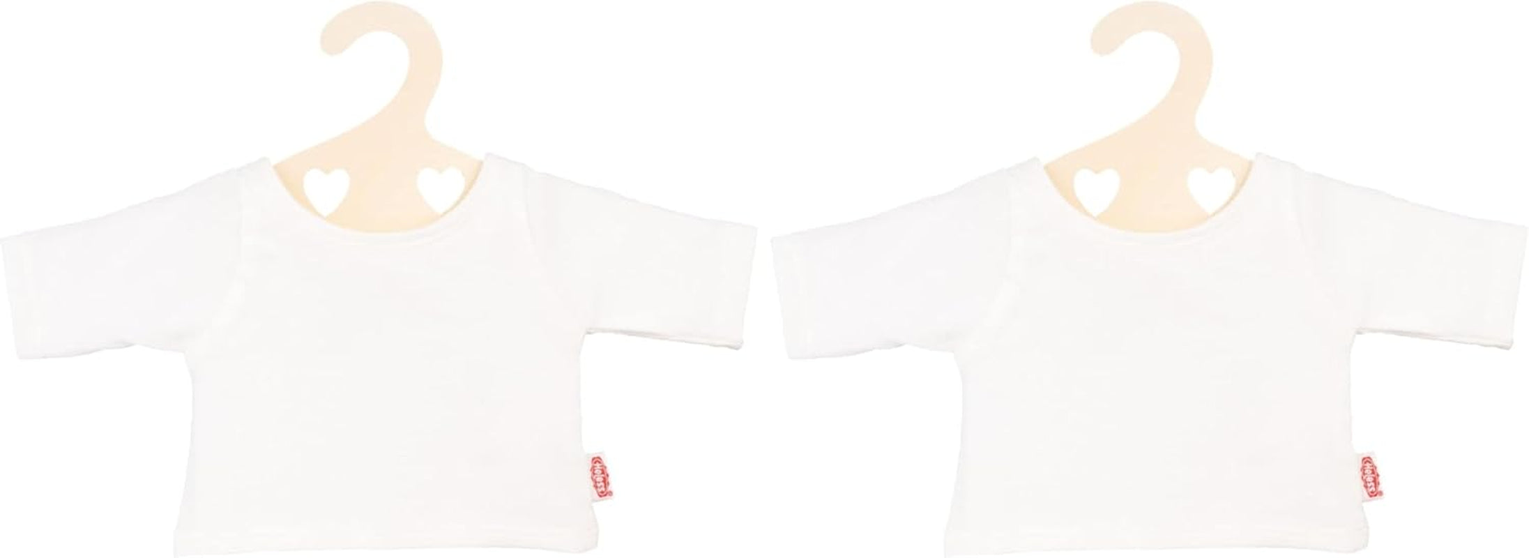 Heless 2956 - Tričko pro panenky v bílé barvě, velikost 35 - 45 cm
