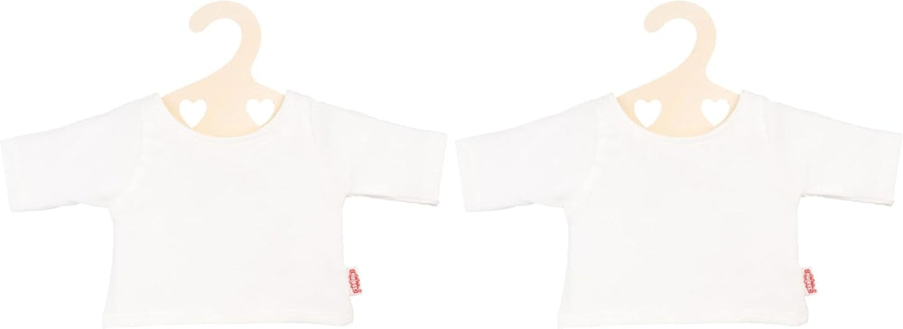 Heless 2956 - Tričko pro panenky v bílé barvě, velikost 35 - 45 cm