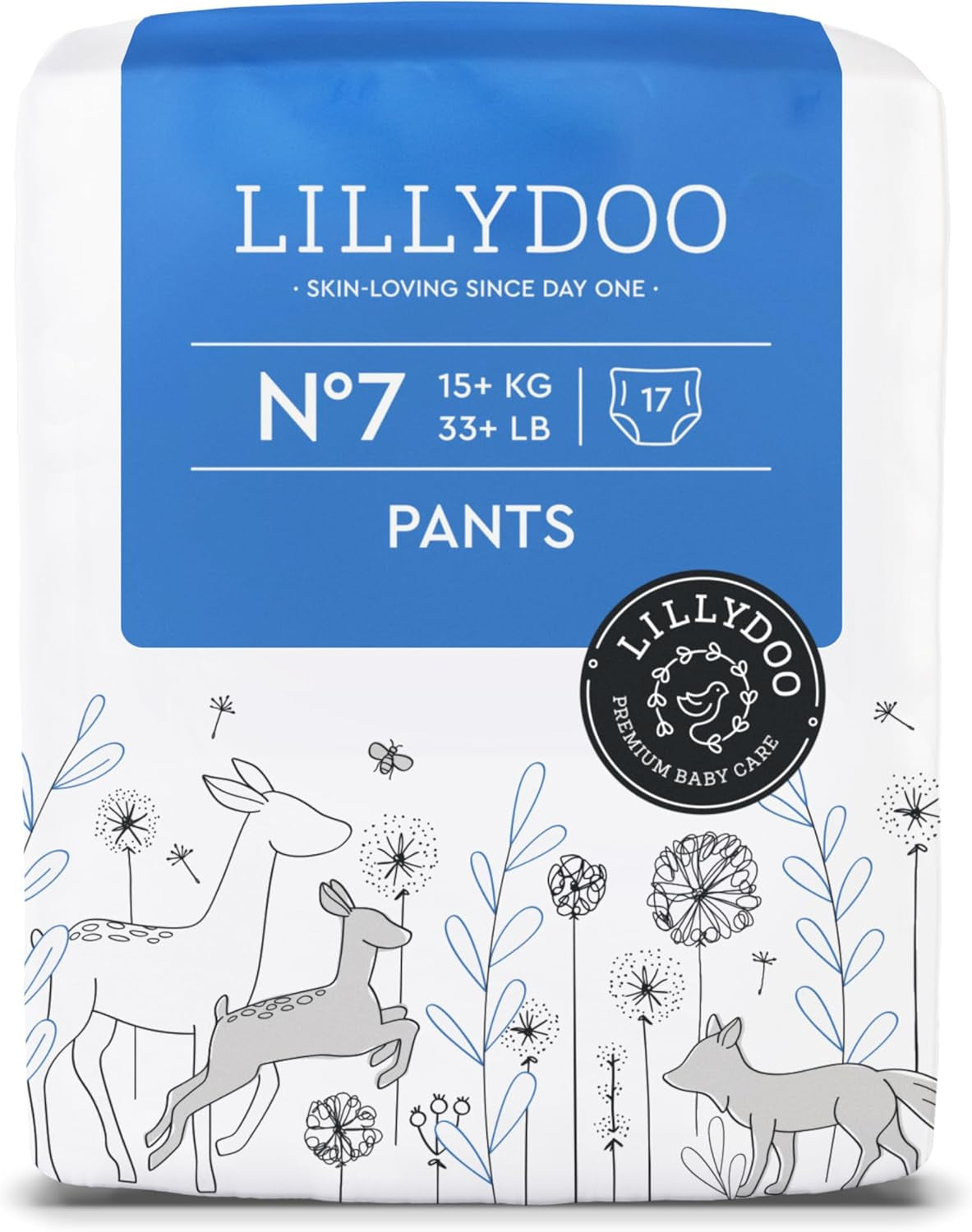 LILLYDOO Skin Friendly Pants Velikost 5 (12-17 kg) Měsíční balení (105 kusů)