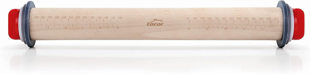 67142 Teigroller Buchenholz 34 cm s Weinringem, Holz, Hnědý, 42 x 6 x 6 cm